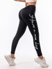 Trendy Letter Print High Waisted Quick-Drying Yoga Pants Mssza