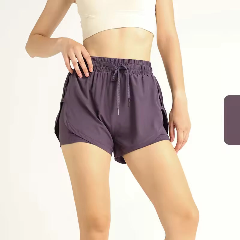 Trendy Lightweight Loose Athletic High Waist Quick Dry Breathable Yoga Shorts Mssza
