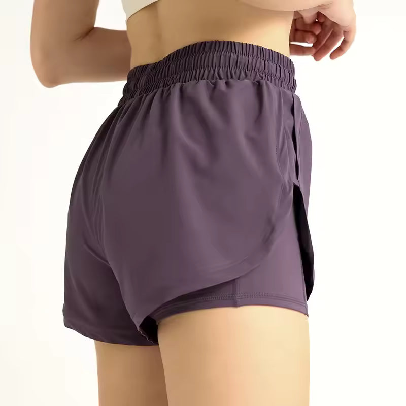 Trendy Lightweight Loose Athletic High Waist Quick Dry Breathable Yoga Shorts Mssza
