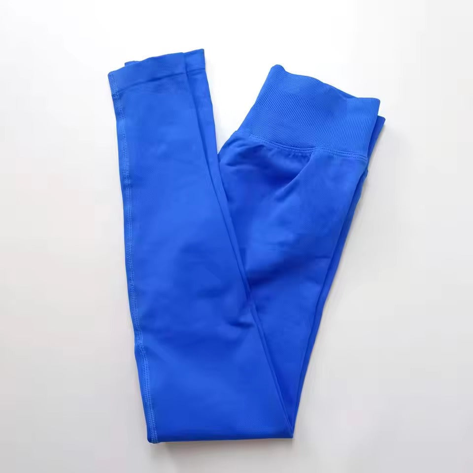Trendy Low Ribbed Band Sports Yoga Impact Tights Leggings Mssza