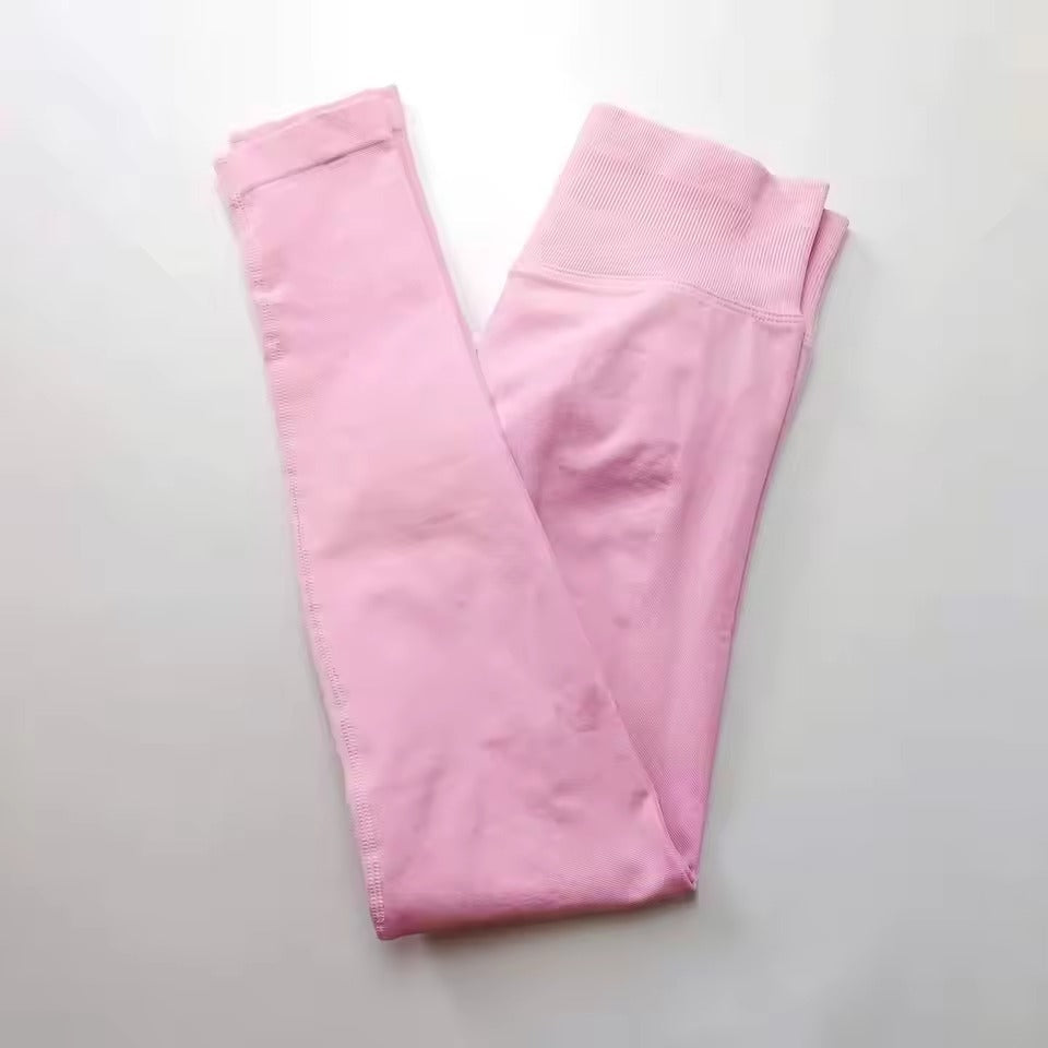 Trendy Low Ribbed Band Sports Yoga Impact Tights Leggings Mssza
