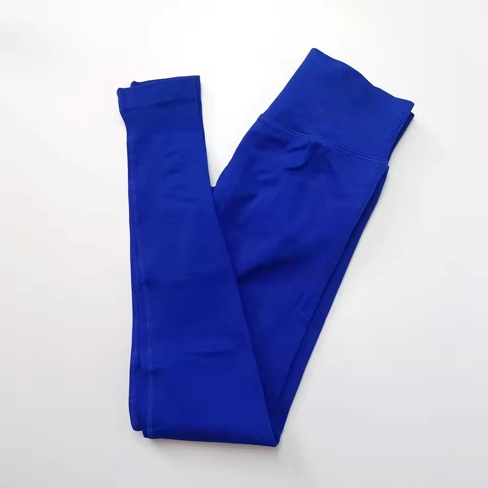 Trendy Low Ribbed Band Sports Yoga Impact Tights Leggings Mssza