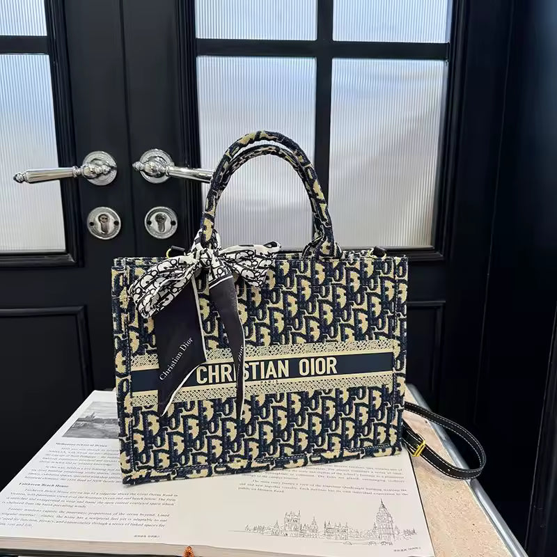 Trendy Luxury Large Capacity Classic Printed Canvas Tote Bag Mssza