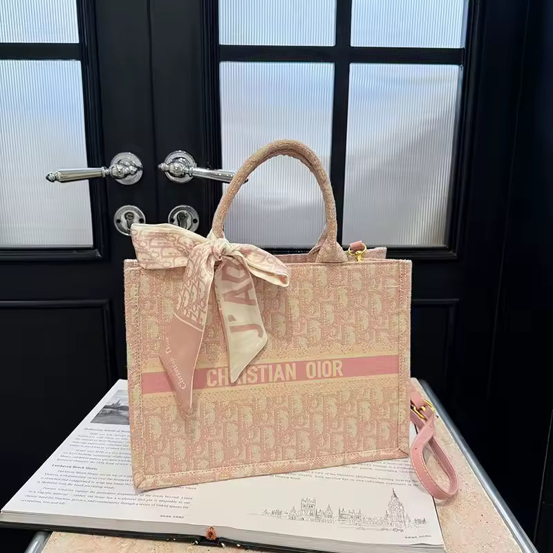 Trendy Luxury Large Capacity Classic Printed Canvas Tote Bag Mssza