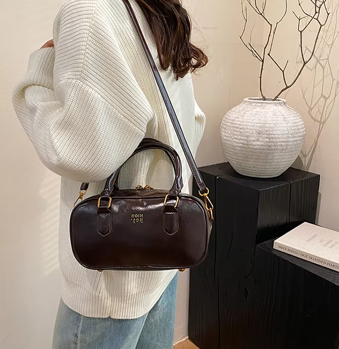 Trendy Luxury Retro All-match One Shoulder Work Small Messenger Bag Mssza
