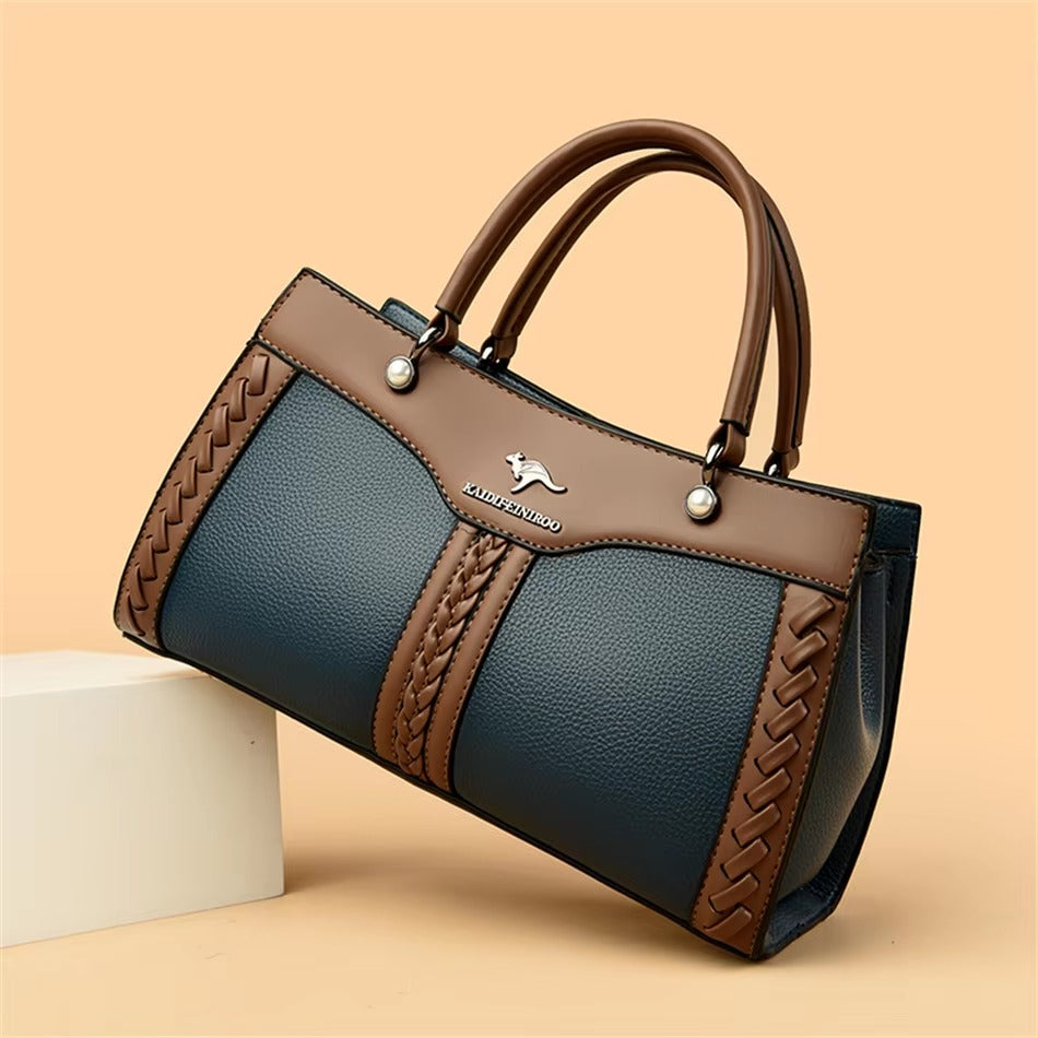 Trendy Multi Layered High Quality Soft Leather Messenger Shoulder Crossbody Bag Mssza