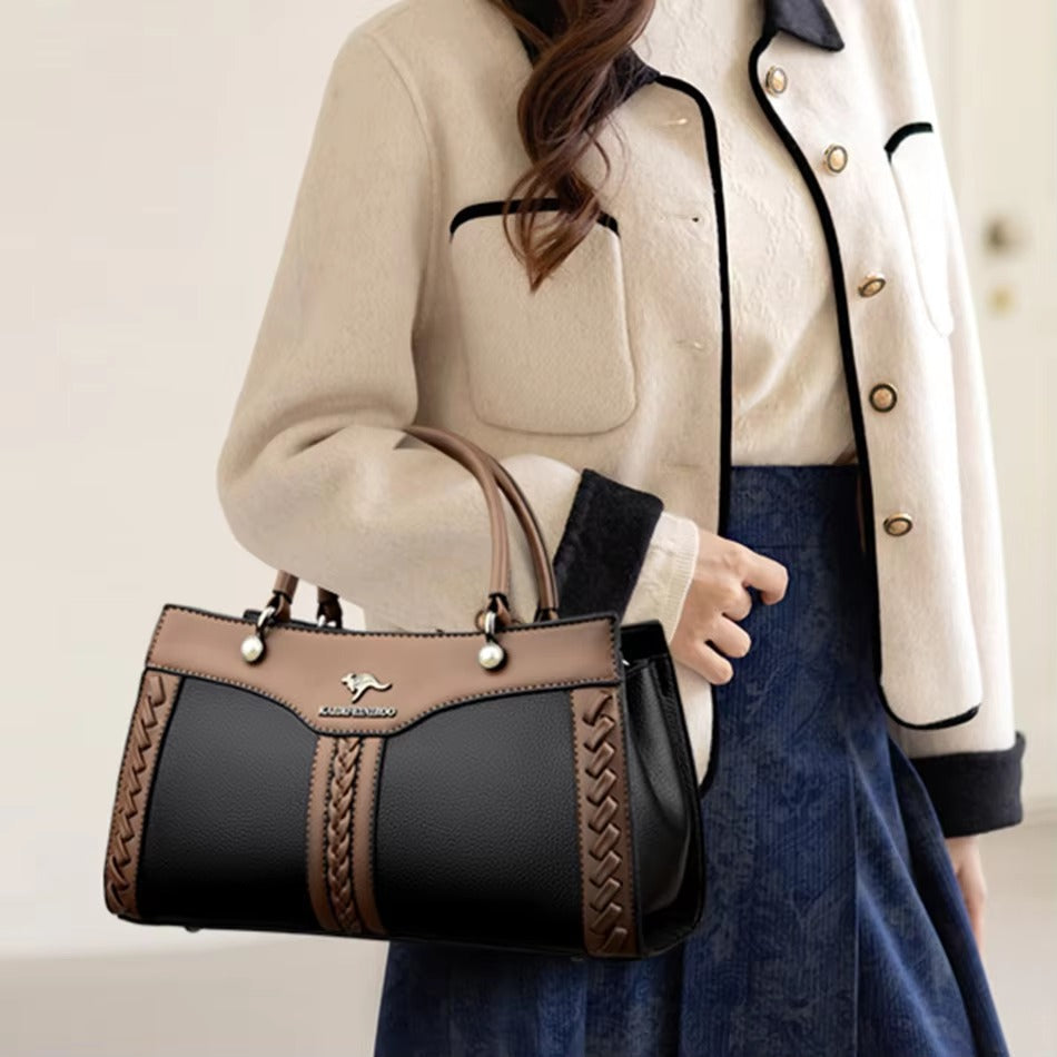 Trendy Multi Layered High Quality Soft Leather Messenger Shoulder Crossbody Bag Mssza