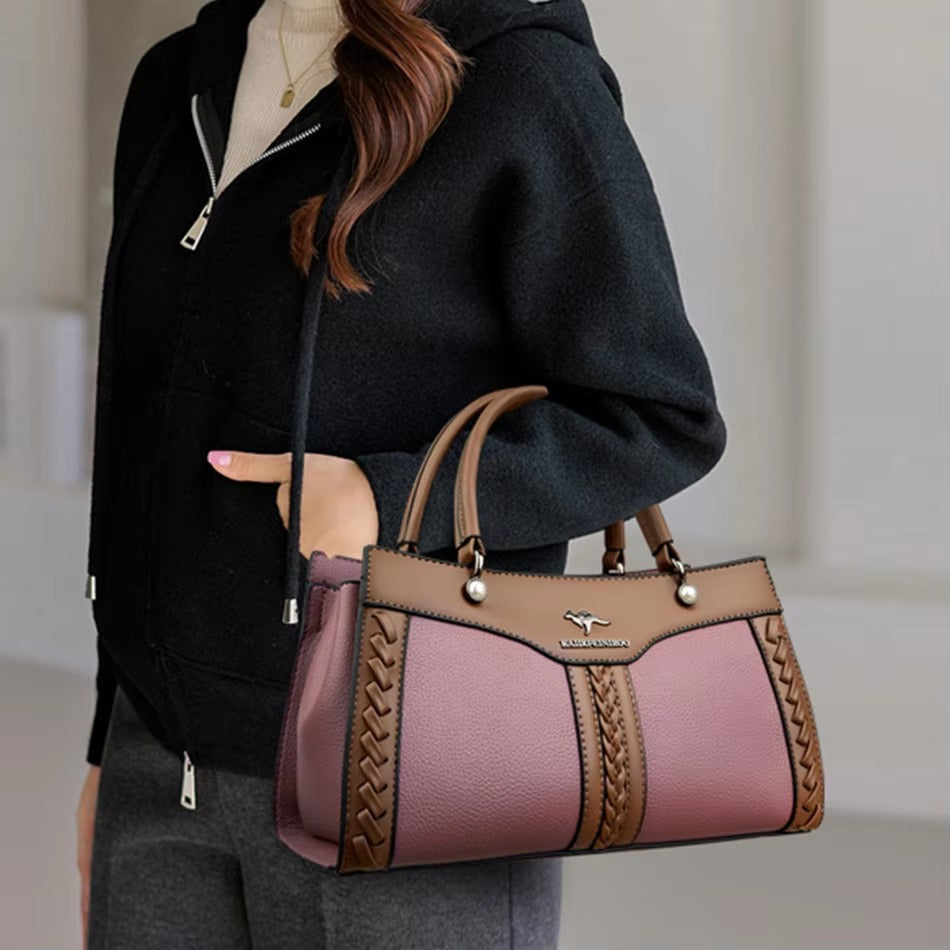 Trendy Multi Layered High Quality Soft Leather Messenger Shoulder Crossbody Bag Mssza