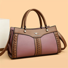 Trendy Multi Layered High Quality Soft Leather Messenger Shoulder Crossbody Bag Mssza