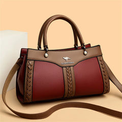 Trendy Multi Layered High Quality Soft Leather Messenger Shoulder Crossbody Bag Mssza