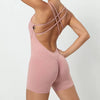 Trendy No Pocket Breathable Sleeveless Quick Dry Workout Jumpsuit Mssza