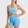 Trendy Nylon Seam Pockets Seamless Hip-lifting Sleeveless Yoga Sets Mssza