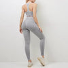 Trendy Nylon Seam Pockets Seamless Hip-lifting Sleeveless Yoga Sets Mssza