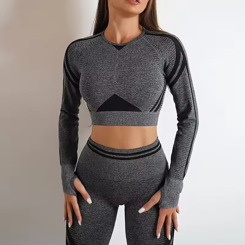 Trendy Nylon Seamless Shockproof Sports Fitness Yoga Crop Bra Mssza