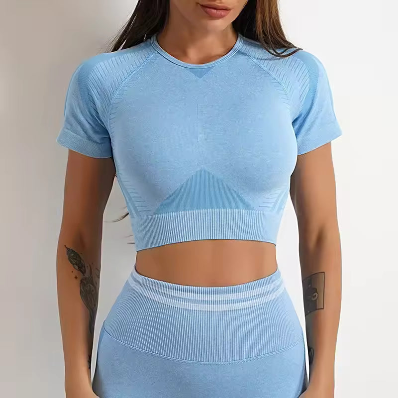 Trendy Nylon Seamless Shockproof Sports Fitness Yoga Crop Bra Mssza