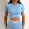Trendy Nylon Seamless Shockproof Sports Fitness Yoga Crop Bra Mssza