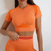 Trendy Nylon Seamless Shockproof Sports Fitness Yoga Crop Bra Mssza