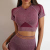 Trendy Nylon Seamless Shockproof Sports Fitness Yoga Crop Bra Mssza