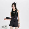 Trendy Overalls High Waist Non Stretch Short Jumpsuit Romper Mssza