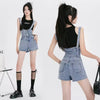 Trendy Overalls High Waist Non Stretch Short Jumpsuit Romper Mssza