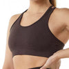 Trendy Padded Criss Cross Padded Backless Sports Crop Tops Mssza