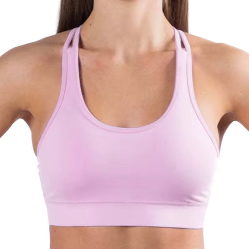 Trendy Padded Criss Cross Padded Backless Sports Crop Tops Mssza