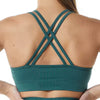 Trendy Padded Criss Cross Padded Backless Sports Crop Tops Mssza