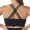 Trendy Padded Criss Cross Padded Backless Sports Crop Tops Mssza
