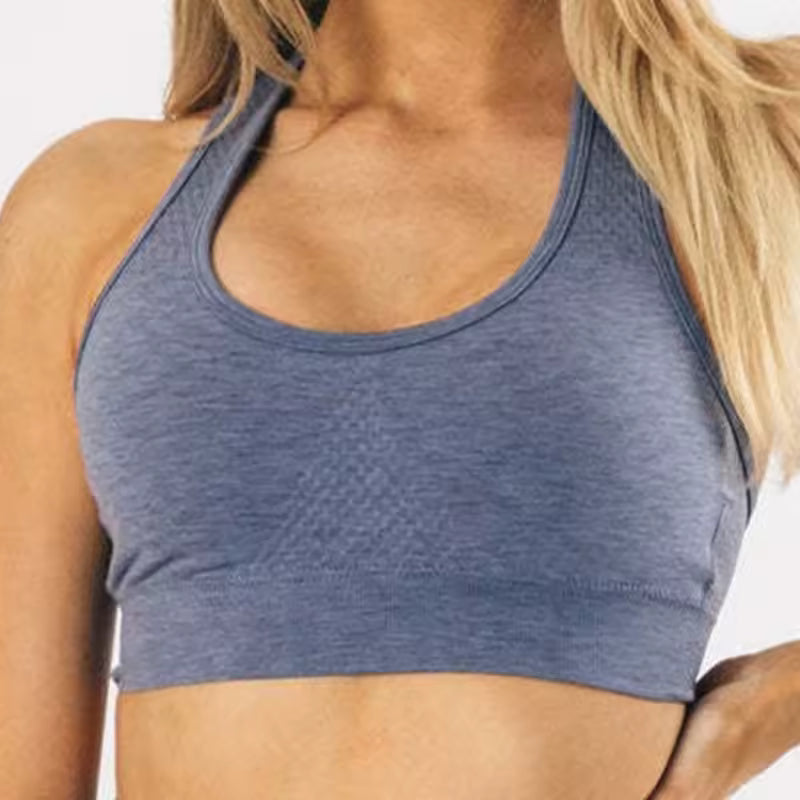 Trendy Padded Criss Cross Padded Backless Sports Crop Tops Mssza