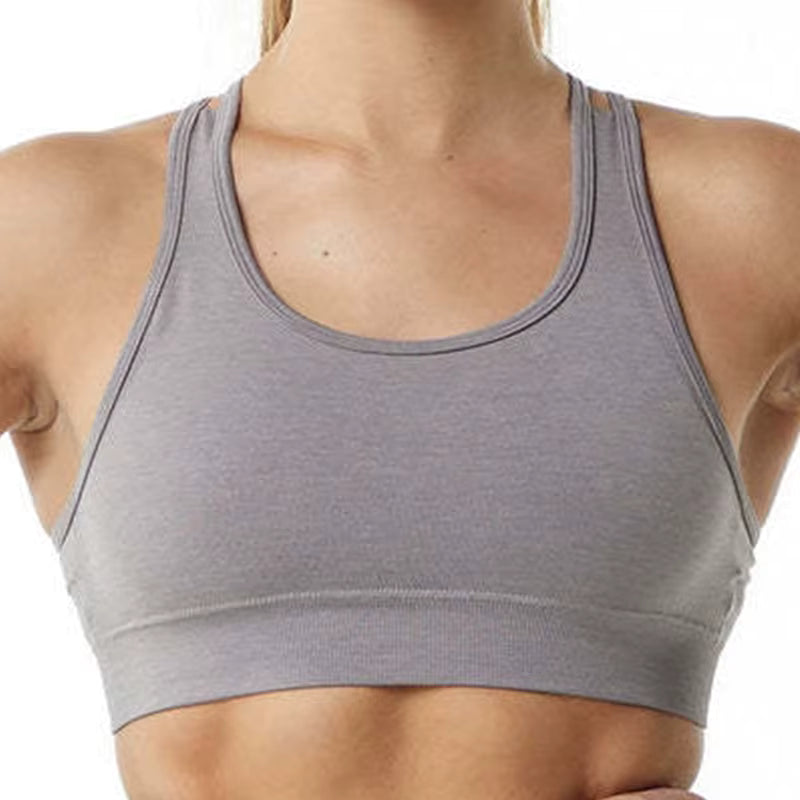 Trendy Padded Criss Cross Padded Backless Sports Crop Tops Mssza