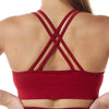 Trendy Padded Criss Cross Padded Backless Sports Crop Tops Mssza