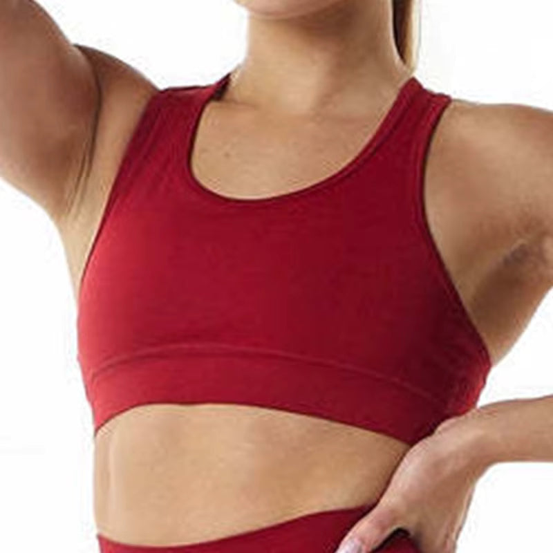 Trendy Padded Criss Cross Padded Backless Sports Crop Tops Mssza
