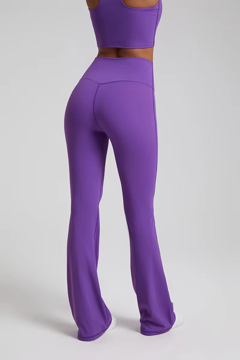 Trendy Bell-bottoms Tights High Waist Wide-leg Flared Pants Mssza