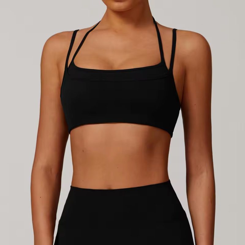 Trendy Polyester High Elasticity Yoga Quick-Dry Breathable Sports Bra Mssza