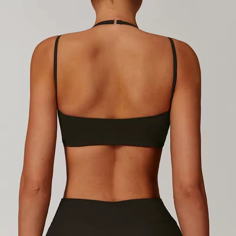Trendy Polyester High Elasticity Yoga Quick-Dry Breathable Sports Bra Mssza
