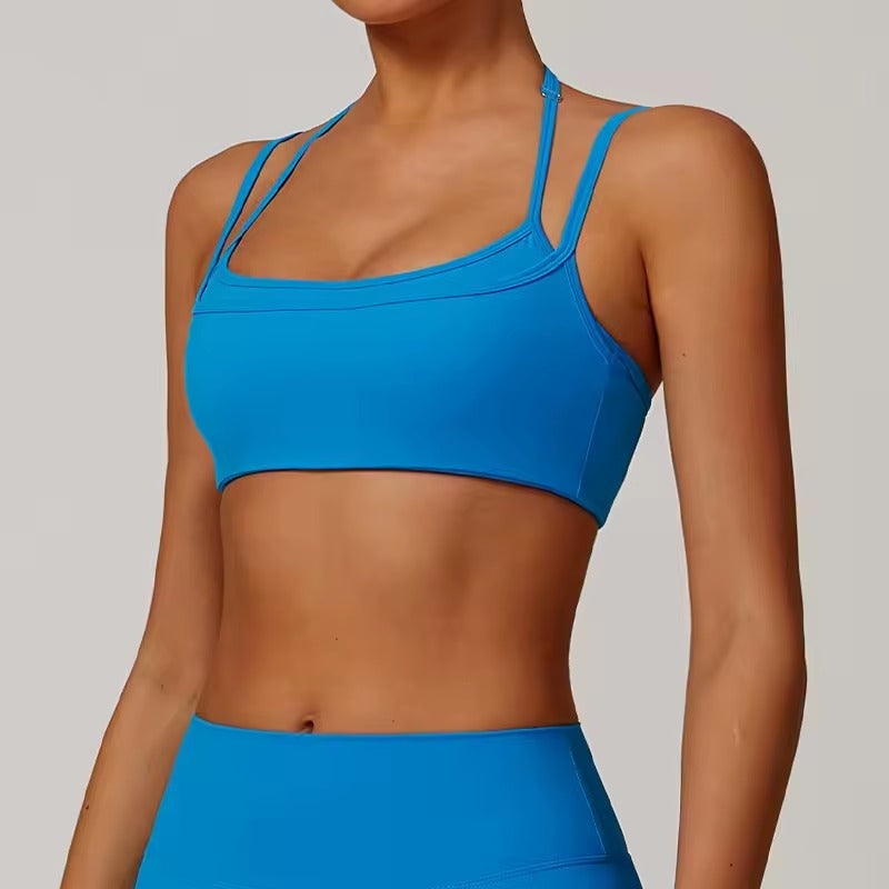 Trendy Polyester High Elasticity Yoga Quick-Dry Breathable Sports Bra Mssza