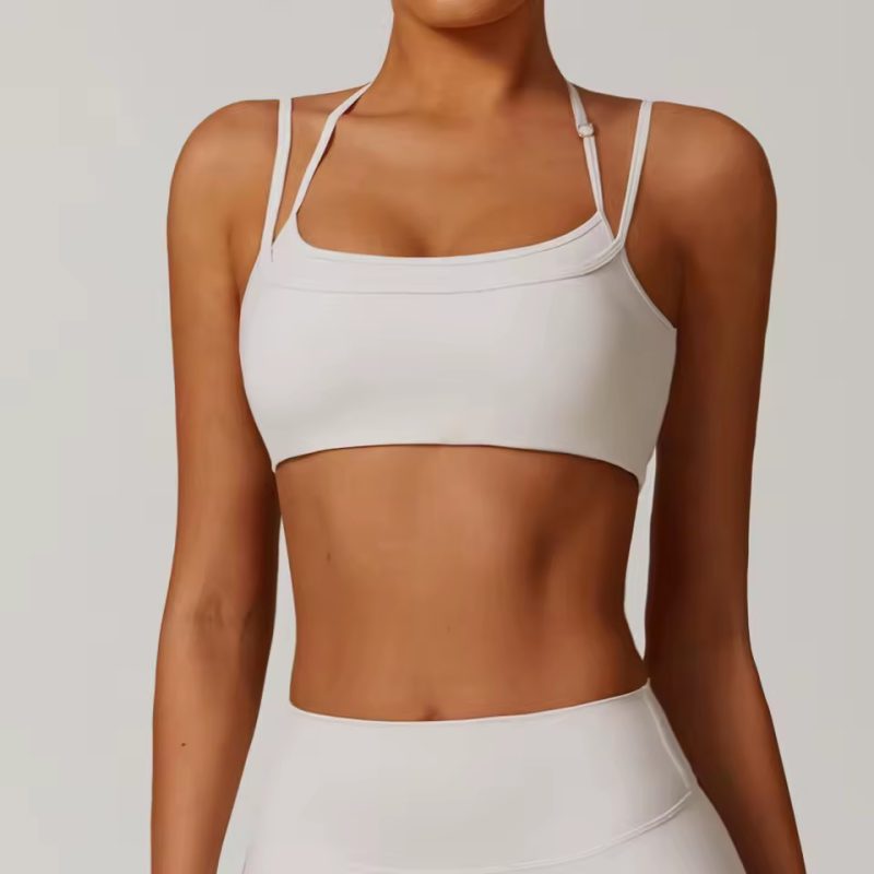 Trendy Polyester High Elasticity Yoga Quick-Dry Breathable Sports Bra Mssza