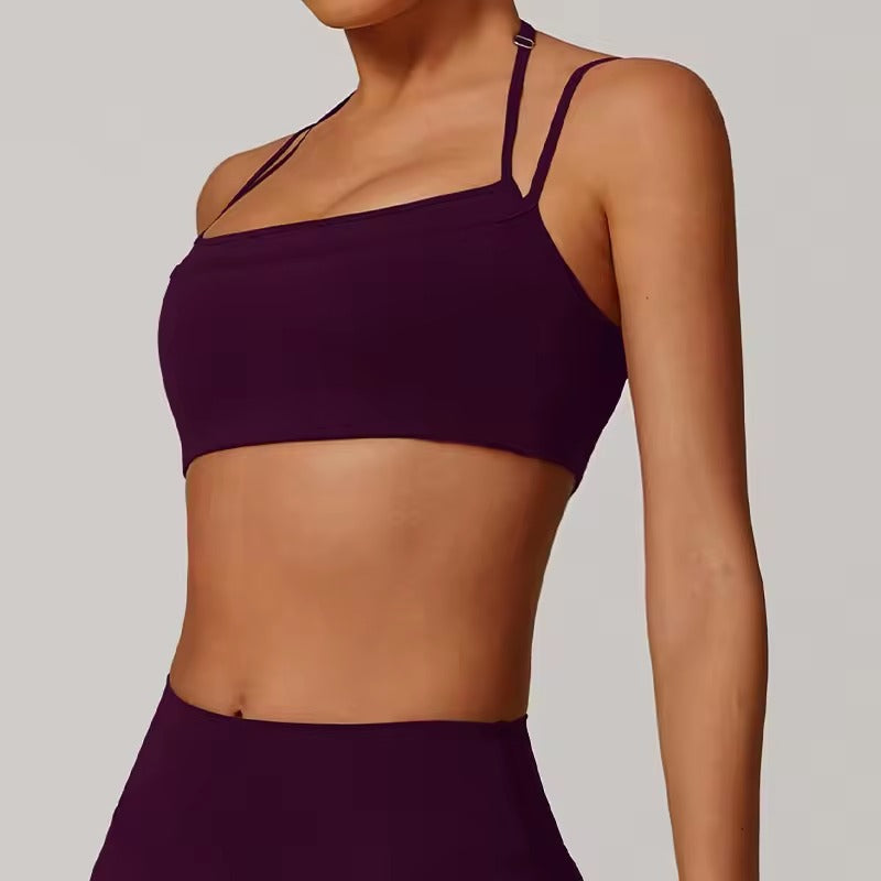 Trendy Polyester High Elasticity Yoga Quick-Dry Breathable Sports Bra Mssza