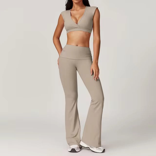 Trendy Push up Sports Gym Clothing Tracksuit 2 Piece Set Mssza
