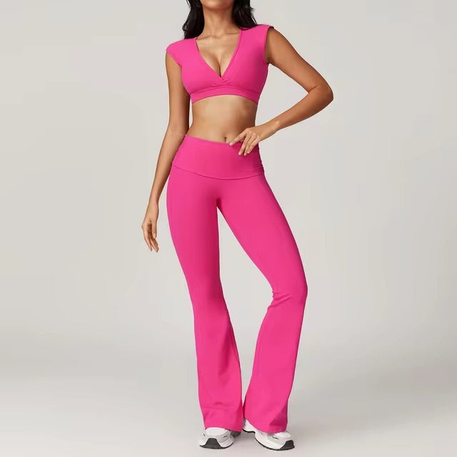 Trendy Push up Sports Gym Clothing Tracksuit 2 Piece Set Mssza