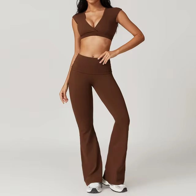 Trendy Push up Sports Gym Clothing Tracksuit 2 Piece Set Mssza