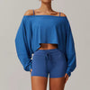 Quick-Drying Crop Top And Pant 2 Piece Sports Yoga Suit Mssza