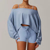 Quick-Drying Crop Top And Pant 2 Piece Sports Yoga Suit Mssza