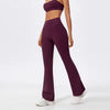 Trendy Quick Drying Yoga Gym Bra And Hight Waisted Flared Pants 2 Piece Set Mssza