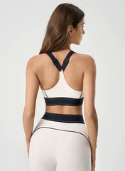 Trendy Removable Cups Medium Impact Adjustable Straps Sports Bras Mssza