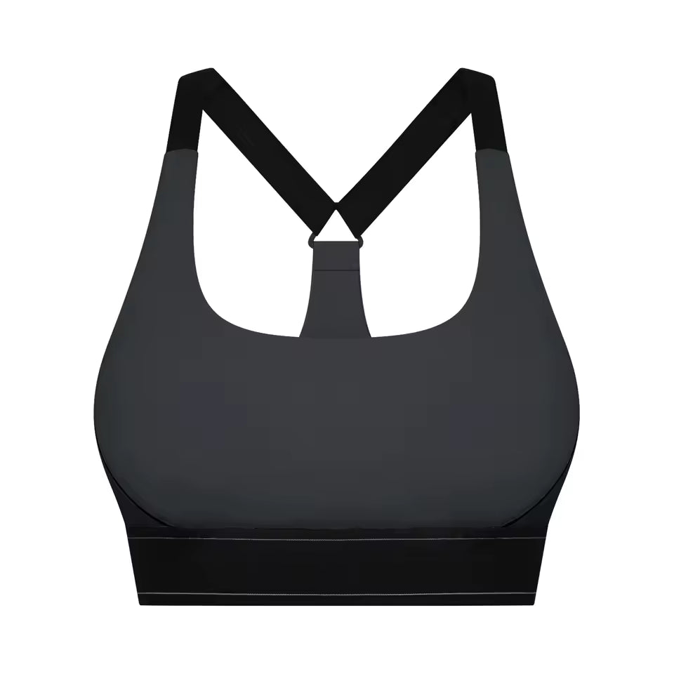 Trendy Removable Cups Medium Impact Adjustable Straps Sports Bras Mssza