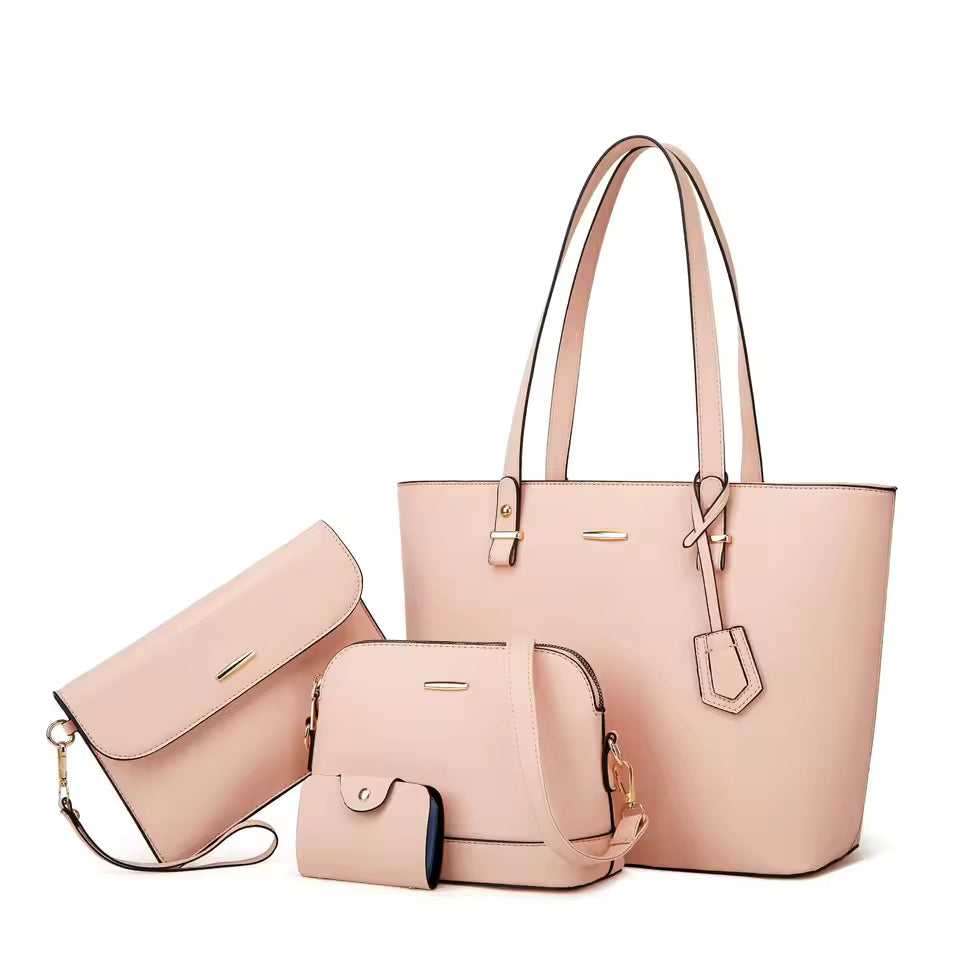 Trendy Retro Large-Capacity Cross-Body Celebrity Shoulder Handbag four-piece set Mssza