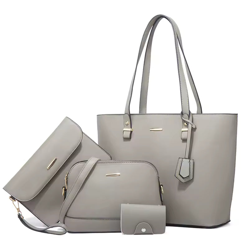 Trendy Retro Large-Capacity Cross-Body Celebrity Shoulder Handbag four-piece set Mssza