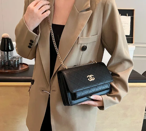 Trendy Rhombus Pattern Chain Strap High Stylish Messenger Durable Bag Mssza
