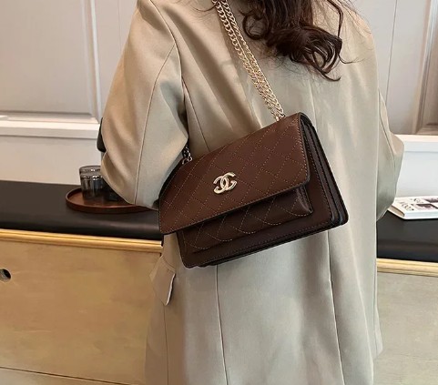 Trendy Rhombus Pattern Chain Strap High Stylish Messenger Durable Bag Mssza